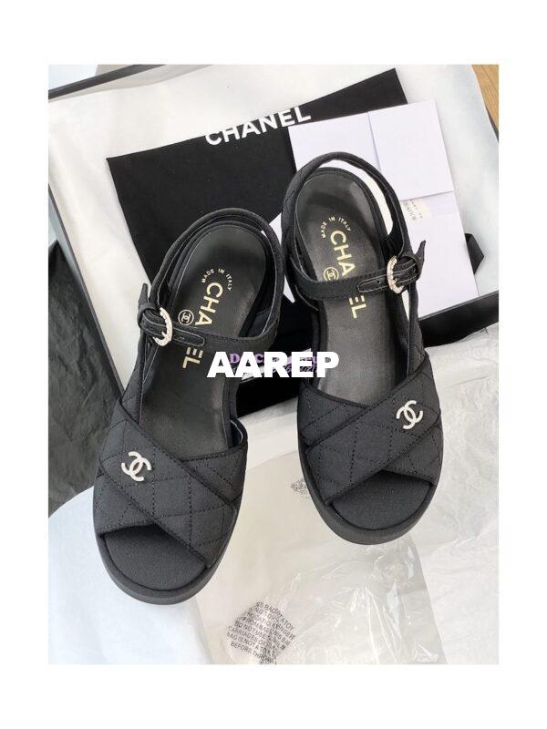 Replica Chanel 23SS Grosgrain Sandals 70mm G39918