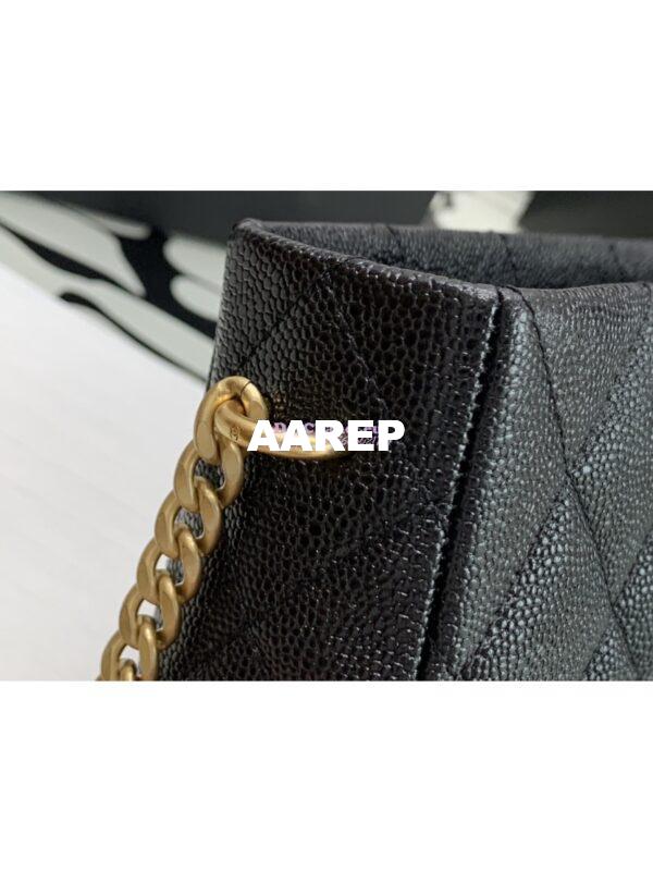 Replica Chanel Small Hobo Heart Chain Grained Calfskin AS3830 Black 5