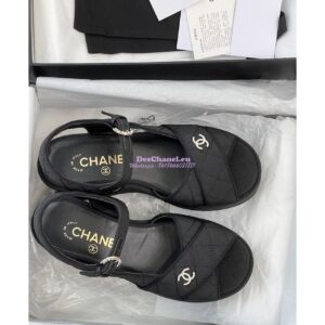 Replica Chanel 23SS Grosgrain Sandals 70mm G39918 2
