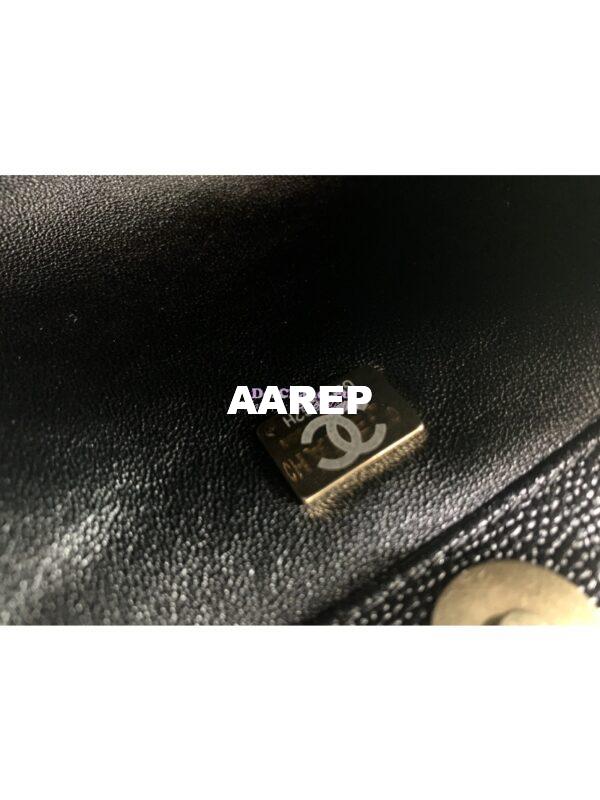 Replica Chanel Small Hobo Heart Chain Grained Calfskin AS3830 Black 9