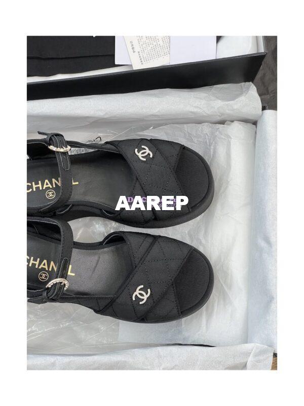 Replica Chanel 23SS Grosgrain Sandals 70mm G39918 6