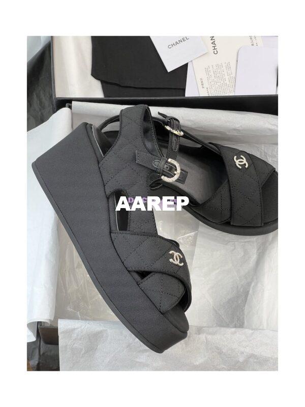Replica Chanel 23SS Grosgrain Sandals 70mm G39918 8