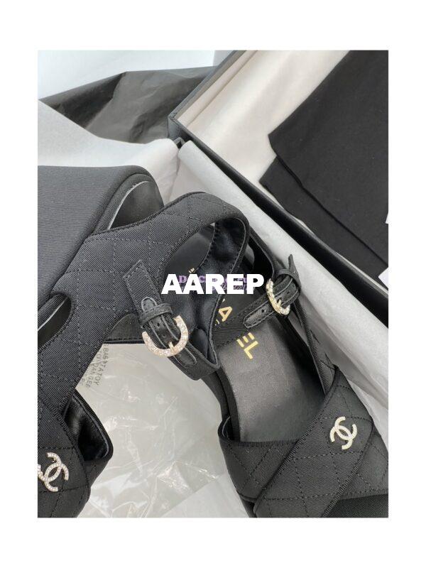 Replica Chanel 23SS Grosgrain Sandals 70mm G39918 9