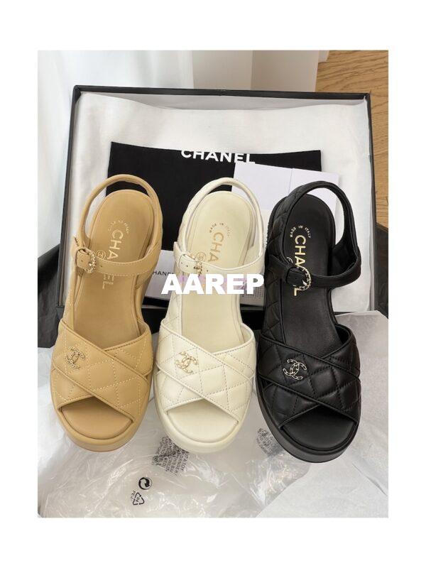 Replica Chanel 23SS Lambskin Sandals 70mm G39918 3