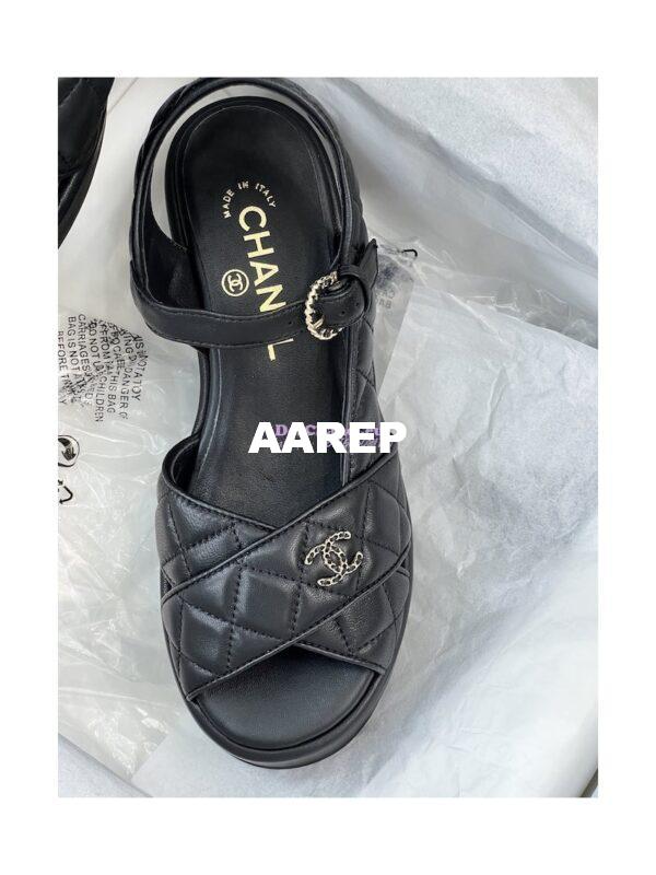 Replica Chanel 23SS Lambskin Sandals 70mm G39918 8