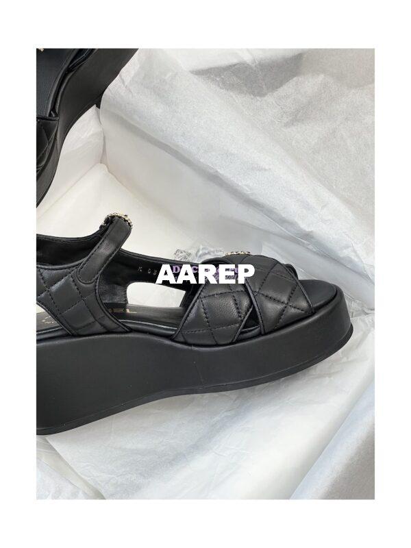 Replica Chanel 23SS Lambskin Sandals 70mm G39918 10