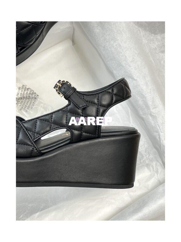 Replica Chanel 23SS Lambskin Sandals 70mm G39918 12