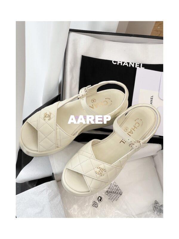 Replica Chanel 23SS Lambskin Sandals 70mm G39918 15