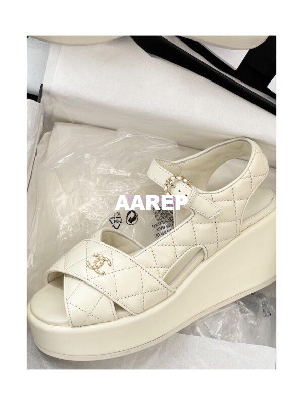 Replica Chanel 23SS Lambskin Sandals 70mm G39918 18