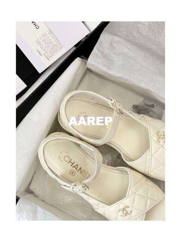 Replica Chanel 23SS Lambskin Sandals 70mm G39918 19