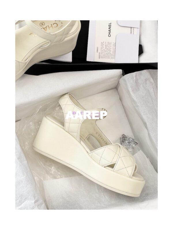 Replica Chanel 23SS Lambskin Sandals 70mm G39918 20