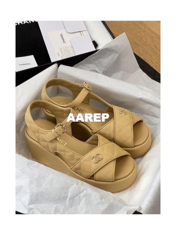 Replica Chanel 23SS Lambskin Sandals 70mm G39918 24