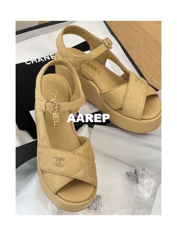 Replica Chanel 23SS Lambskin Sandals 70mm G39918 26