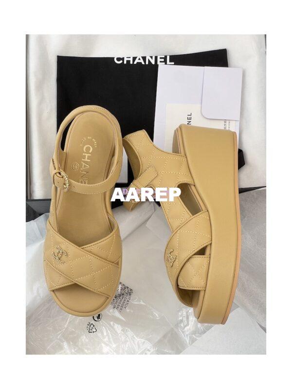 Replica Chanel 23SS Lambskin Sandals 70mm G39918 27