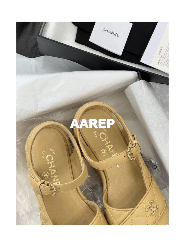 Replica Chanel 23SS Lambskin Sandals 70mm G39918 28