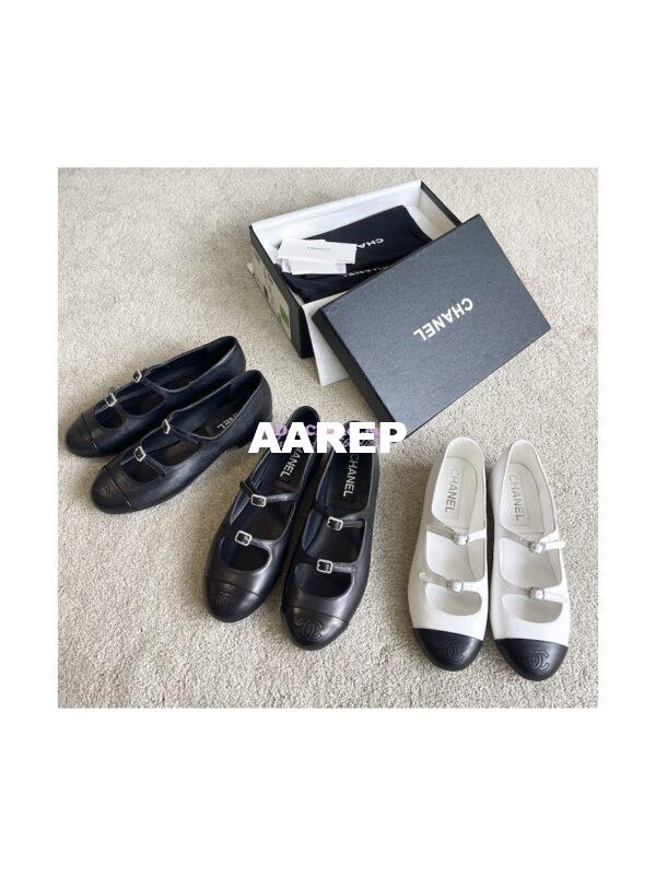 Replica Chanel 23P Mary Janes Lambskin & Calfskin G39514 3