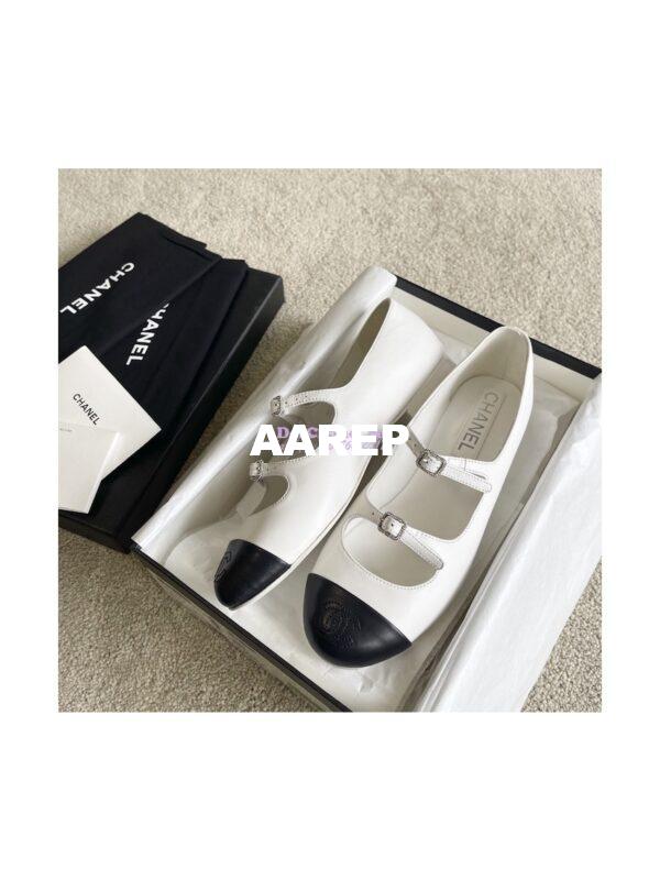 Replica Chanel 23P Mary Janes Lambskin & Calfskin G39514 7