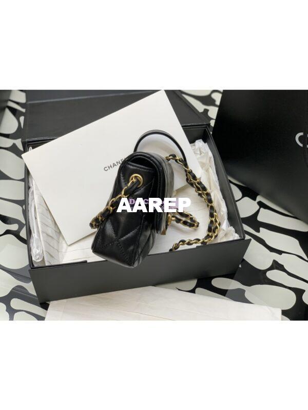 Replica Chanel Mini Flap Bag in Lambskin AS3979 Black 4
