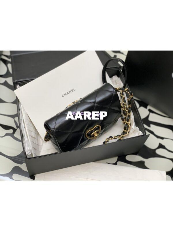 Replica Chanel Mini Flap Bag in Lambskin AS3979 Black 6