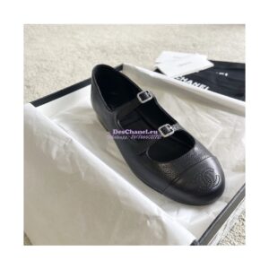 Replica Chanel 23P Mary Janes Crinkled Lambskin & Calfskin G39514 2
