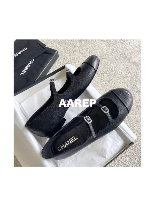 Replica Chanel 23P Mary Janes Crinkled Lambskin & Calfskin G39514 3