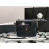 Replica Chanel Mini Flap Bag with Top Handle in Patent Calfskin AS4025 Black 2