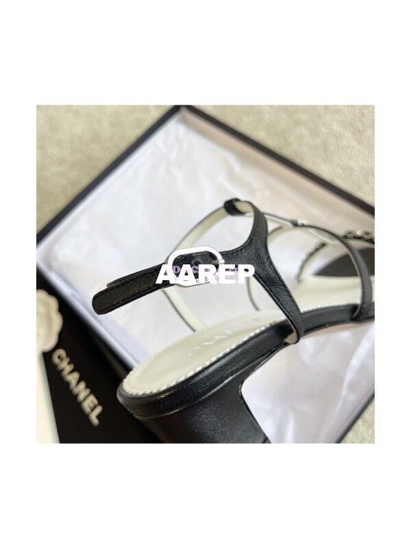 Replica Chanel Lambskin & Metal Sandals 45mm Heel G39645 8