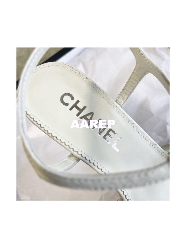 Replica Chanel Lambskin & Metal Sandals 45mm Heel G39645 17