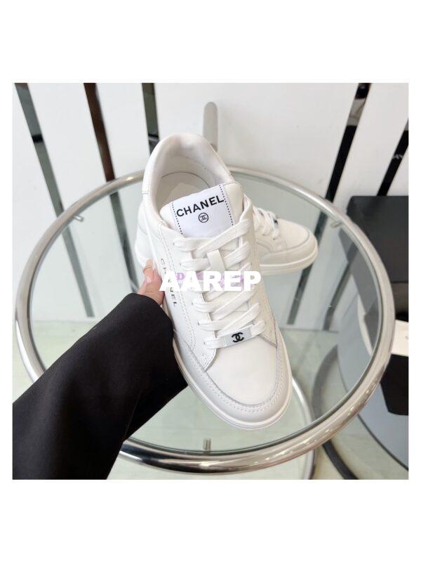 Replica Chanel Calfskin Sneaker G45085 White 6