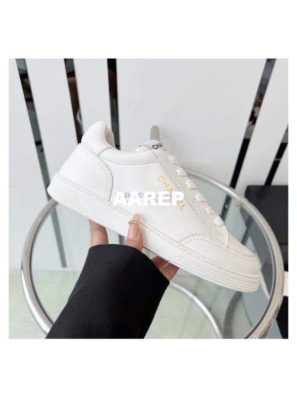 Replica Chanel Calfskin Sneaker G45085 White 7