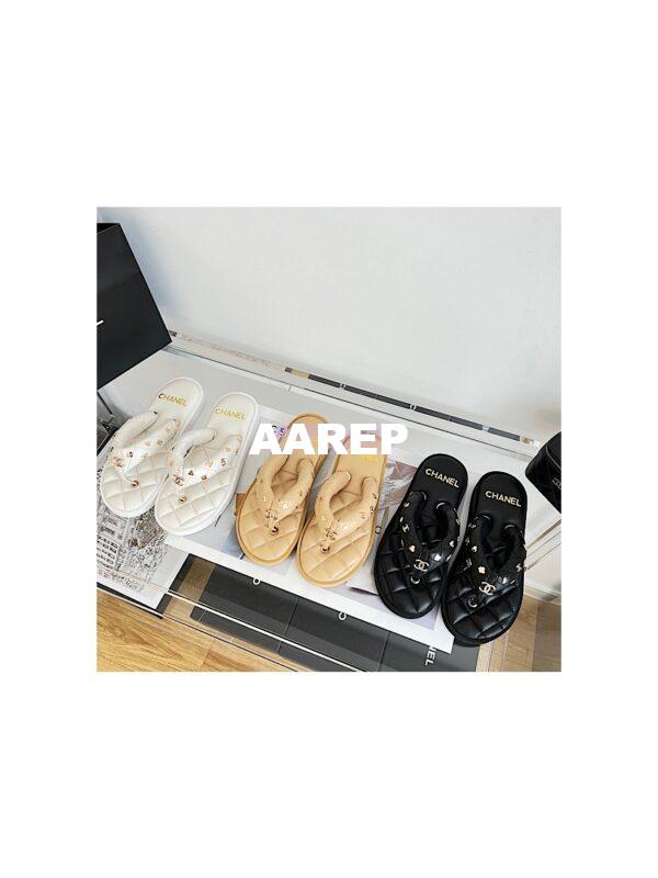 Replica Chanel 23P Lambskin Padded Thong with Charms G39860
