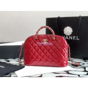 Replica Chanel Small Shopping Bag in Patent Calfskin AS3969 Red 2