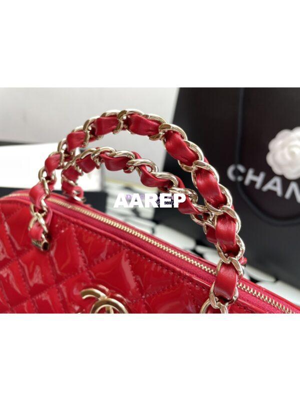 Replica Chanel Small Shopping Bag in Patent Calfskin AS3969 Red 5
