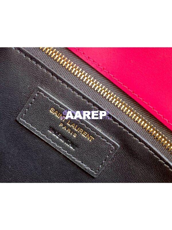 Replica YSL Saint Laurent Cassandra Monogram Clasp Bag In Smooth Leather Rosy Pink 10