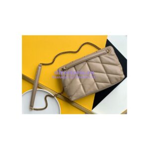 Replica Saint Laurent YSL Loulou Puffer Small Bag In Quilted Lambskin 577476 Dark Beige 2