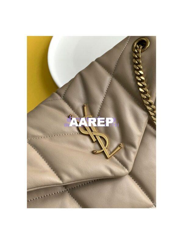 Replica Saint Laurent YSL Loulou Puffer Small Bag In Quilted Lambskin 577476 Dark Beige 6