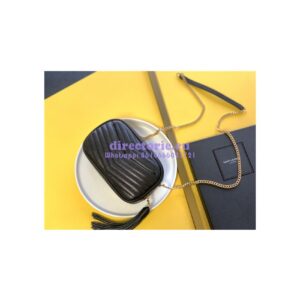 Replica YSL Saint Laurent Grain De Poudre Matelasse Monogram Mini Lou Camera Bag black 2