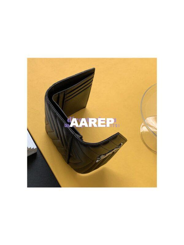 Replica YSL Saint Laurent Monogram compact tri fold in grain de poudre embossed leather 12