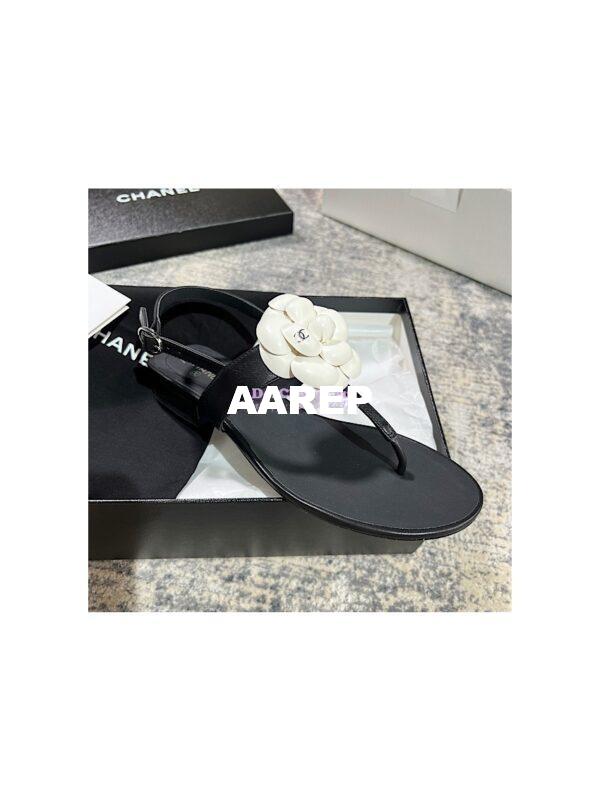 Replica Chanel 23SS Lambskin Camellia Sandals G37117 9