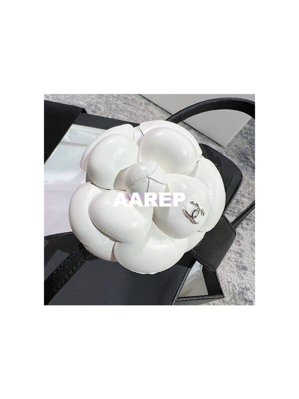 Replica Chanel 23SS Lambskin Camellia Sandals G37117 10