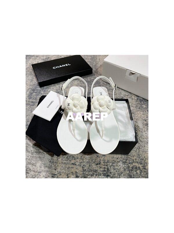 Replica Chanel 23SS Lambskin Camellia Sandals G37117 13