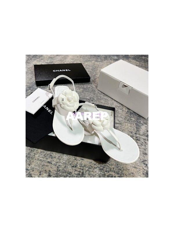 Replica Chanel 23SS Lambskin Camellia Sandals G37117 14