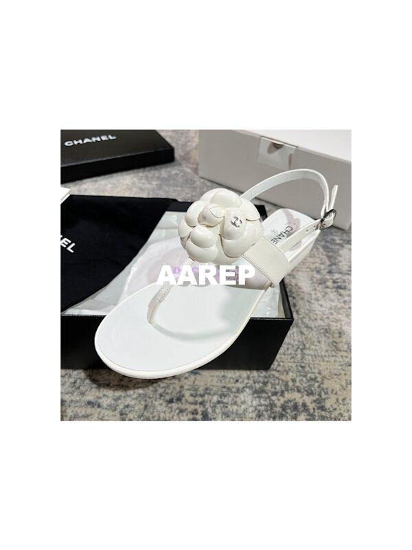 Replica Chanel 23SS Lambskin Camellia Sandals G37117 17