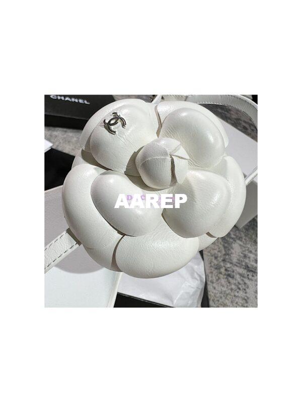 Replica Chanel 23SS Lambskin Camellia Sandals G37117 18