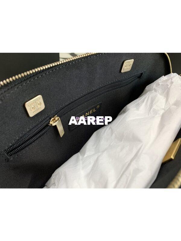 Replica Chanel Small Shopping Bag in Patent Calfskin AS3969 Black 7