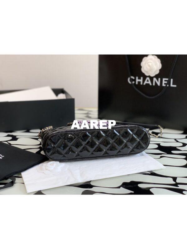 Replica Chanel Small Shopping Bag in Patent Calfskin AS3969 Black 8