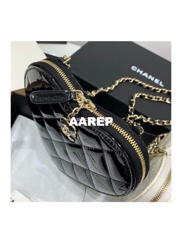 Replica Chanel Clutch with Chain in Patent Calfskin AP3295 Heart with Resin 5