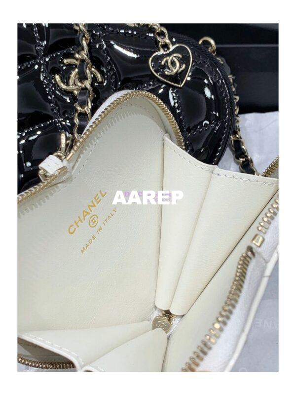 Replica Chanel Clutch with Chain in Patent Calfskin AP3295 Heart with Resin 8