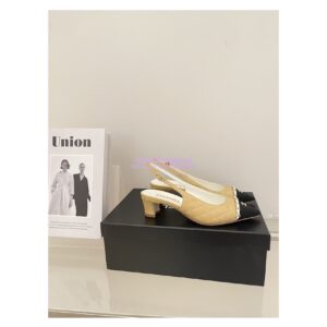 Replica Chanel 23SS Slingbacks in Lambskin G39643 Beige 2