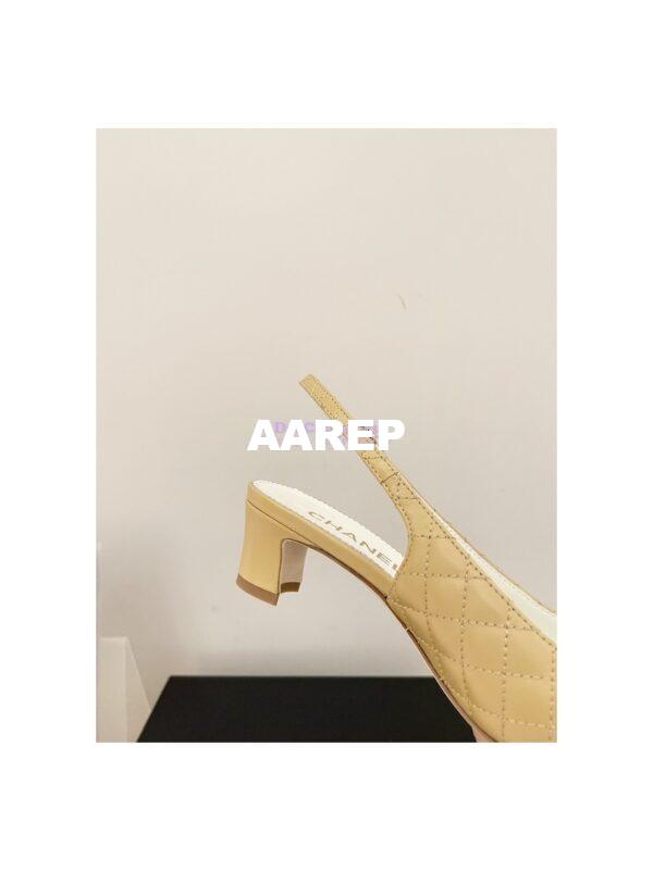 Replica Chanel 23SS Slingbacks in Lambskin G39643 Beige 9